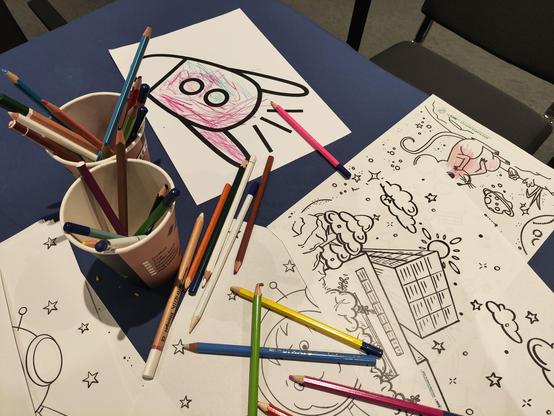 space-themed coloring pages