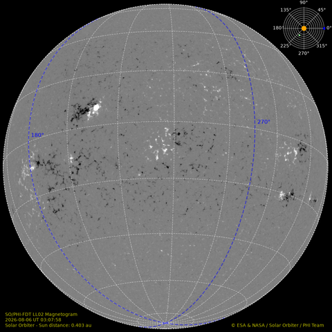 magnetogram of the Sun
